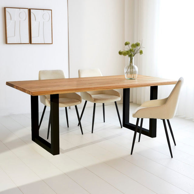 Dining tables - Milas Dining table Oak U - Black leg - Dimehouse
