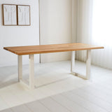 Dining tables - Dining table Milas Oak U - leg White - Dimehouse