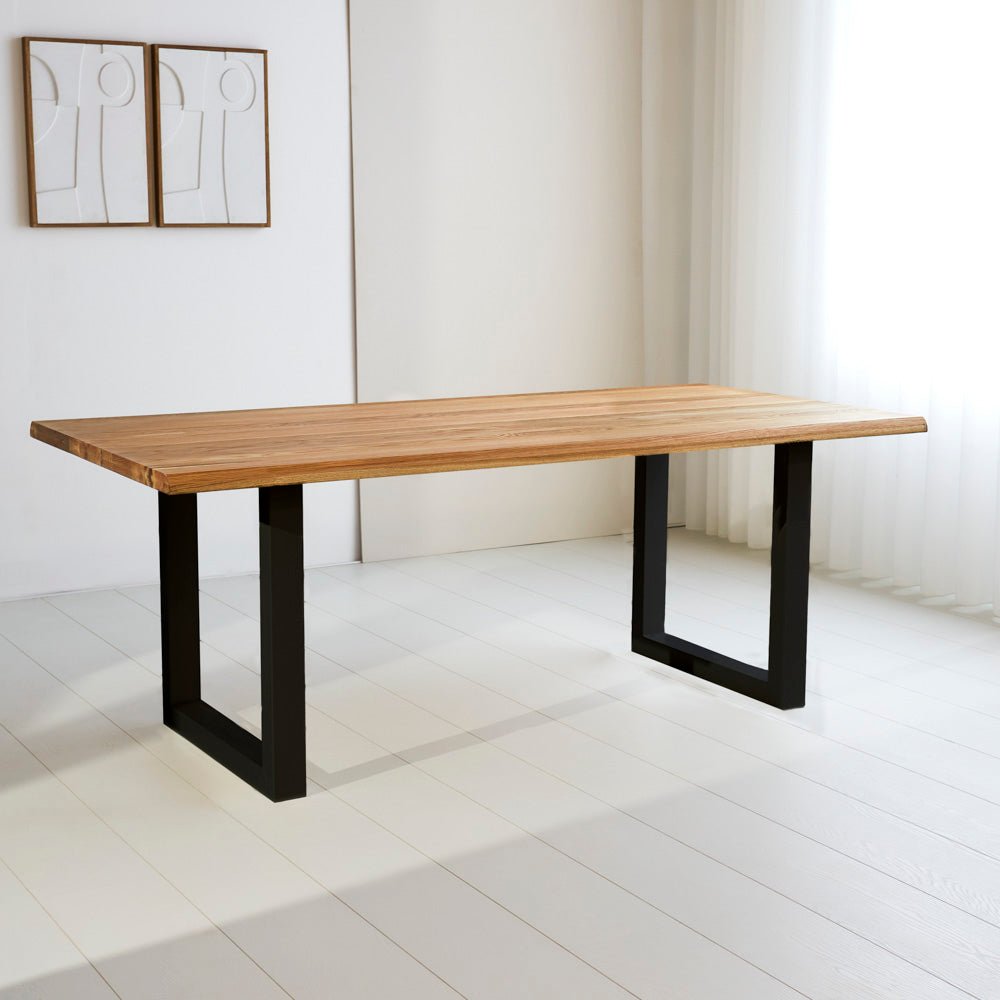 Dining tables - Milas Dining table Oak U - Black leg - Dimehouse