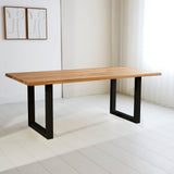Dining tables - Milas Dining table Oak U - Black leg - Dimehouse