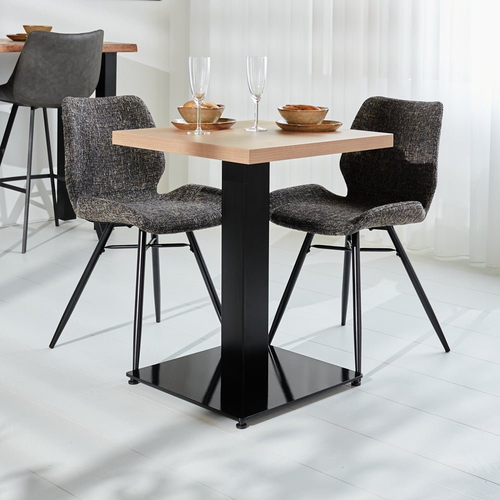 Bistro tables - Bistro table Robin square melamine rustic oak - Dimehouse