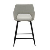 Bar Stools - Swivel Bar Stool Beige Skye Fabric - Seat Height 67 cm - With Armrests - Dimehouse