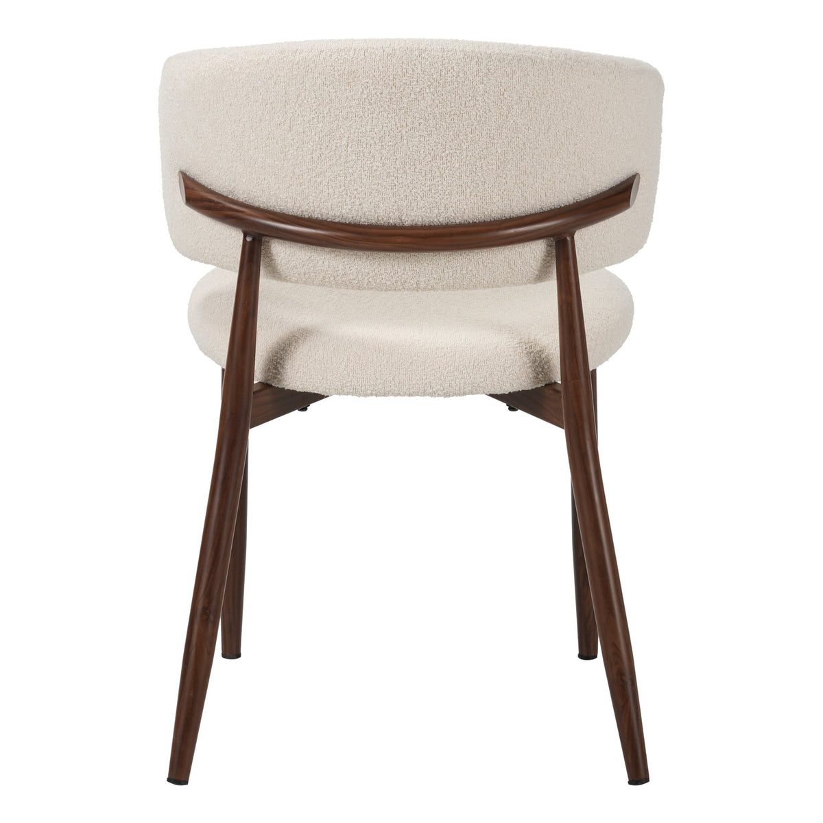 Dining room chairs - Japandi Dining room chair Yuka Beige - Walnut look Frame - Dimehouse