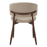Dining room chairs - Japandi Dining room chair Yuka Sand - Walnut look Frame - Dimehouse