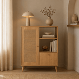 Wall cabinets - Wall cabinet Hazeran Multi Oak Beechwood 40x110x cm - Dimehouse