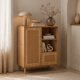 Wall cabinets - Wall cabinet Jut Oak Beechwood 40x110x90 cm - Dimehouse