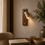 Hanging lamps - Wall lamp spot - Walnut & Travertine - Akari - Dimehouse