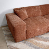 Sofas - Corner sofa copper chenille Wayne 264 cm - corner can be mounted left and right - Dimehouse