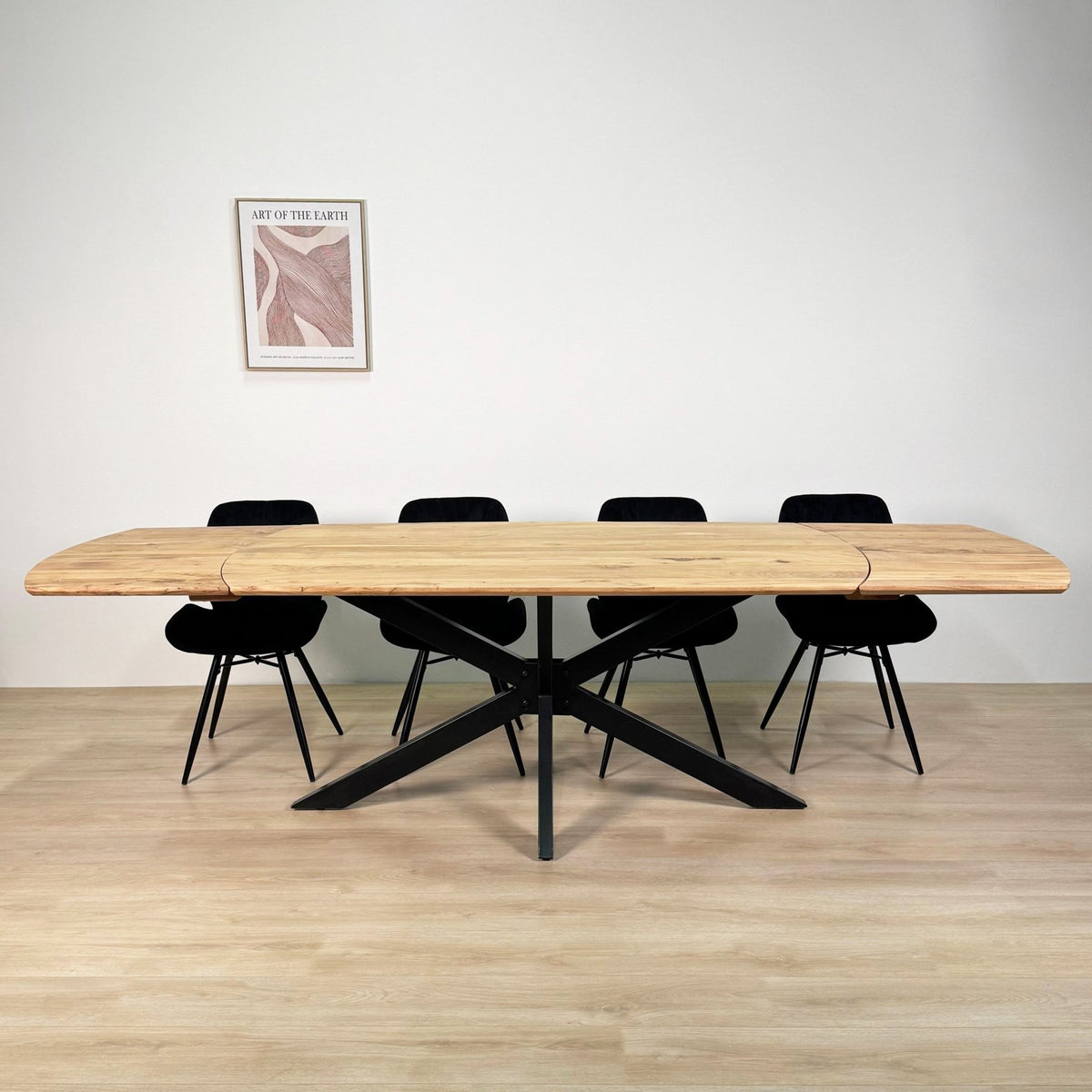 Dining tables - Extendable Dining Table Mack Danish Oval Acacia Wood 175 - 275x90 cm - Dimehouse