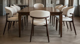 Dining room chairs - Japandi Dining room chair Yuka Sand - Oak look Frame - Dimehouse