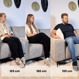 Sofas - Corner sofa taupe chenille mottled Ravi – left - Dimehouse