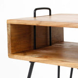 Bedside table Aimée DH Interior Acacia LxWxH 45x39x17 Acacia wood White photo detail