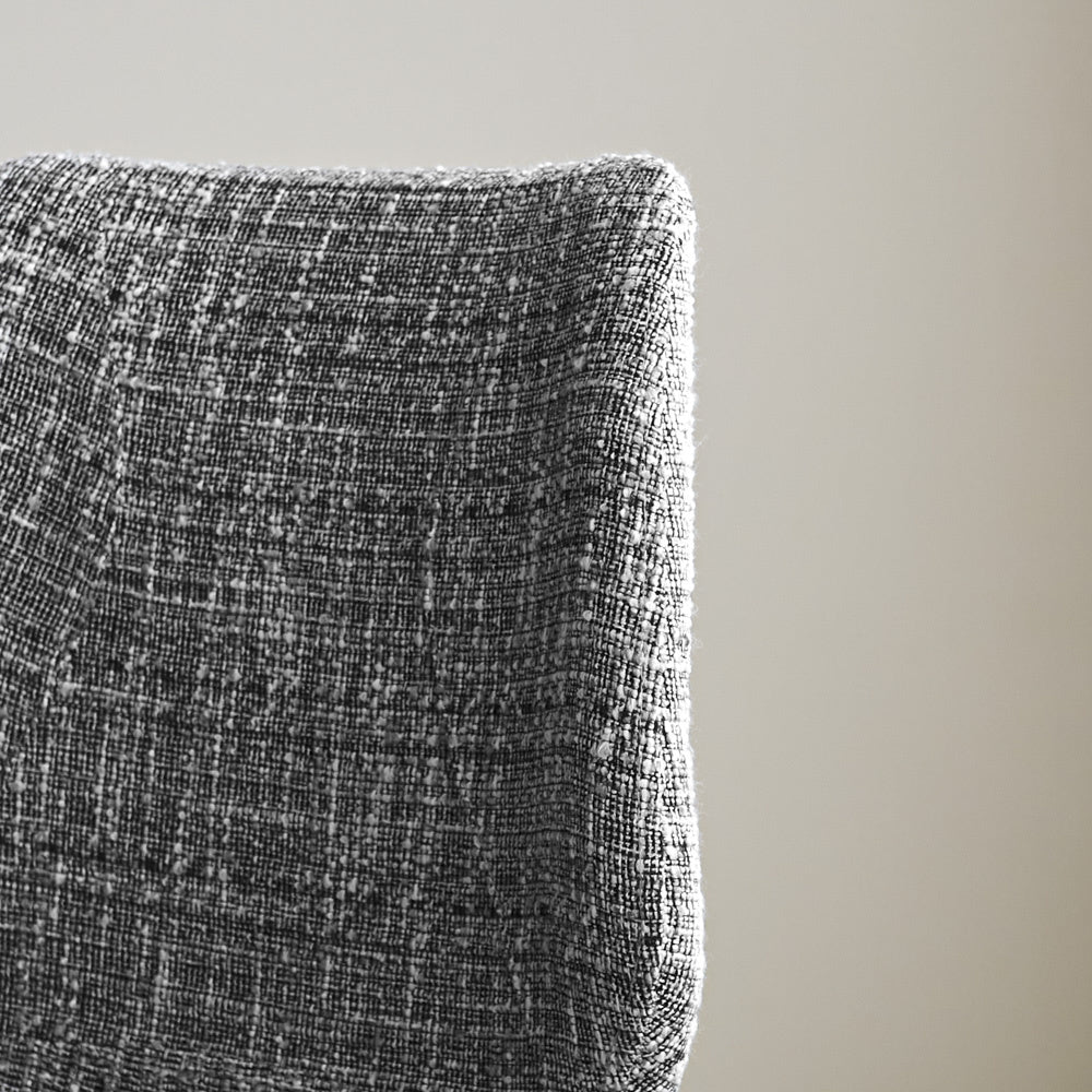 Bar stool Beau chenille Dimehouse Dark gray LxWxH 82x54x52 Fabric Atmospheric photo detail
