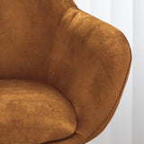 Bar stool Elise Velvet Dimehouse Cognac LxWxH 95x59x57 Velvet Atmospheric photo detail