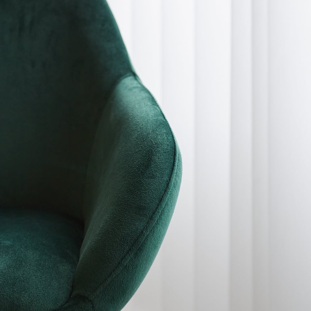 Bar stool Elise Velvet Dimehouse Green LxWxH 95x59x57 Velvet Atmospheric photo detail