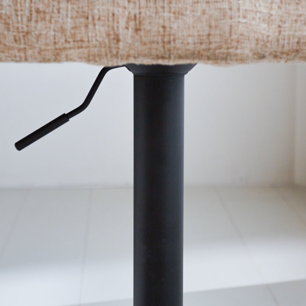 Bar stool Novan chenille Dimehouse White LxWxH 75x58x54 Fabric Atmospheric photo detail