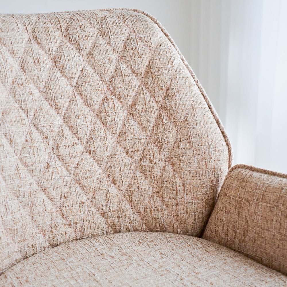 Bar stool Novan chenille Dimehouse White LxWxH 75x58x54 Fabric Atmosphere photo color sample