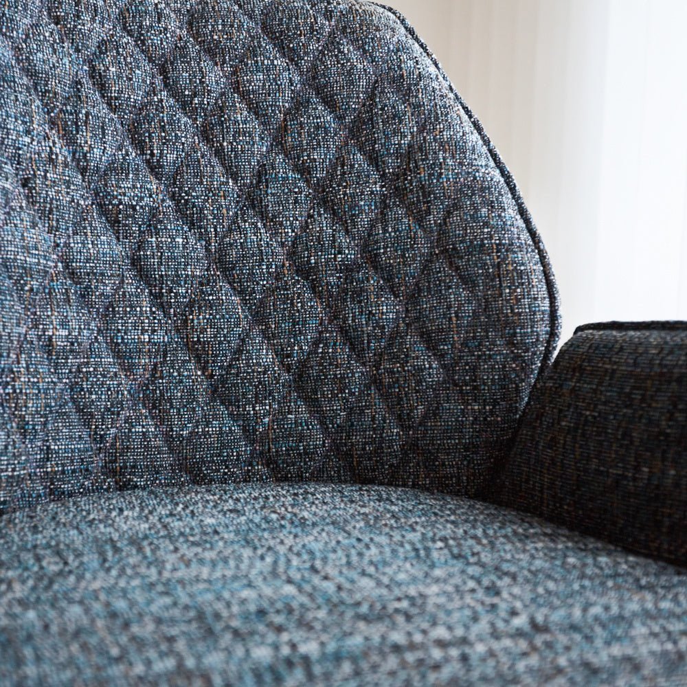 Bar stool Novan chenille Dimehouse Blue LxWxH 75x58x54 Fabric Atmosphere photo color sample