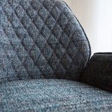 Bar stool Novan chenille Dimehouse Blue LxWxH 75x58x54 Fabric Atmosphere photo color sample