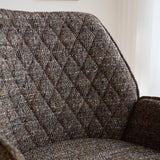 Bar stool Novan chenille Dimehouse Dark gray LxWxH 75x58x54 Fabric Atmospheric photo detail