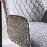 Bar stool Novan chenille Dimehouse Light gray LxWxH 75x58x54 Fabric Atmospheric photo detail