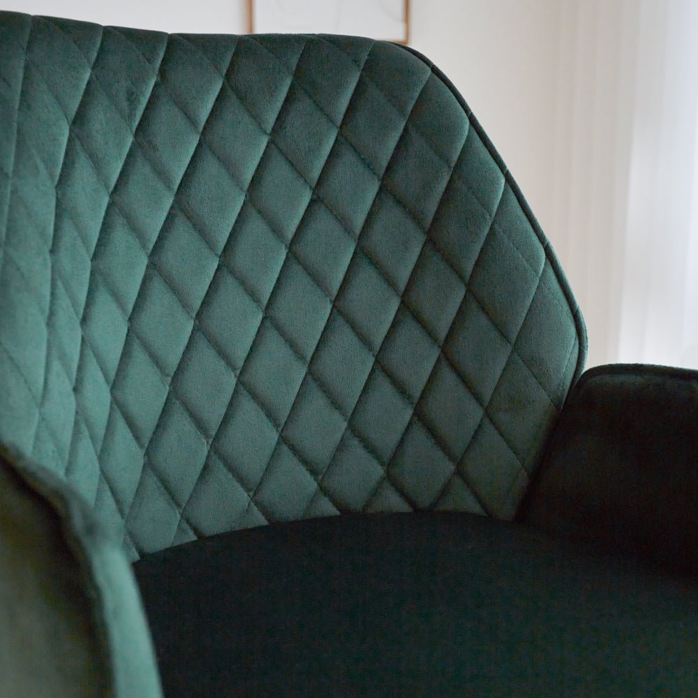 Barstool Novan velvet Dimehouse Green LxWxH 75x58x54 Fabric Atmosphere photo color sample