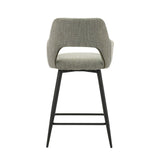 Barstool Skye Dimehouse Green LxWxH 81x63x54 Fabric White photo diagonal rear view
