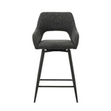 Barstool Skye Dimehouse Black LxWxH 81x63x54 Fabric White photo front view
