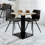 Robin Robson Oak table top Dimehouse Brown LxWxH 82x82x10 Melamine Atmospheric photo diagonal front view