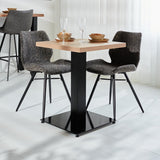 Robin Rustique Oak table top Dimehouse Brown LxWxH 65x65x7 Melamine Atmospheric photo diagonal front view