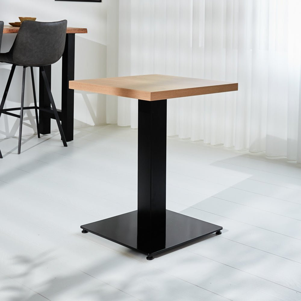 Robin Rustique Oak table top Dimehouse Brown LxWxH 65x65x7 Melamine Atmospheric photo diagonal front view