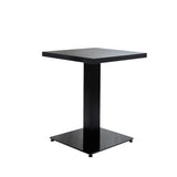 Robin Black table top Dimehouse Black LxWxH 63x63x7 Melamine White photo diagonal front view