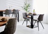 Robin Black table top Dimehouse Black LxWxH 83x83x8 Melamine Atmospheric photo in situation