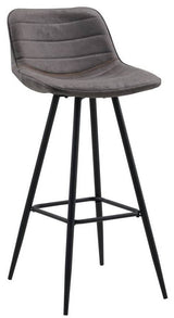 Barstool Kenton Dimehouse Anthracite LxWxH 84x54x49 Microfiber White photo diagonal front view
