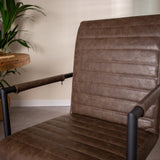Dining room chair Bras Dimehouse Taupe LxWxH 73x59x58 Faux leather Atmospheric photo detail