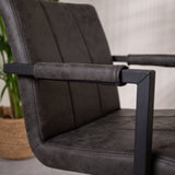 Dining room chair Jackson Dimehouse Anthracite LxWxH 71x58x54 Fabric Atmospheric photo detail