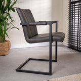 Dining room chair Jackson Dimehouse Anthracite LxWxH 71x58x54 Fabric Atmospheric photo side view