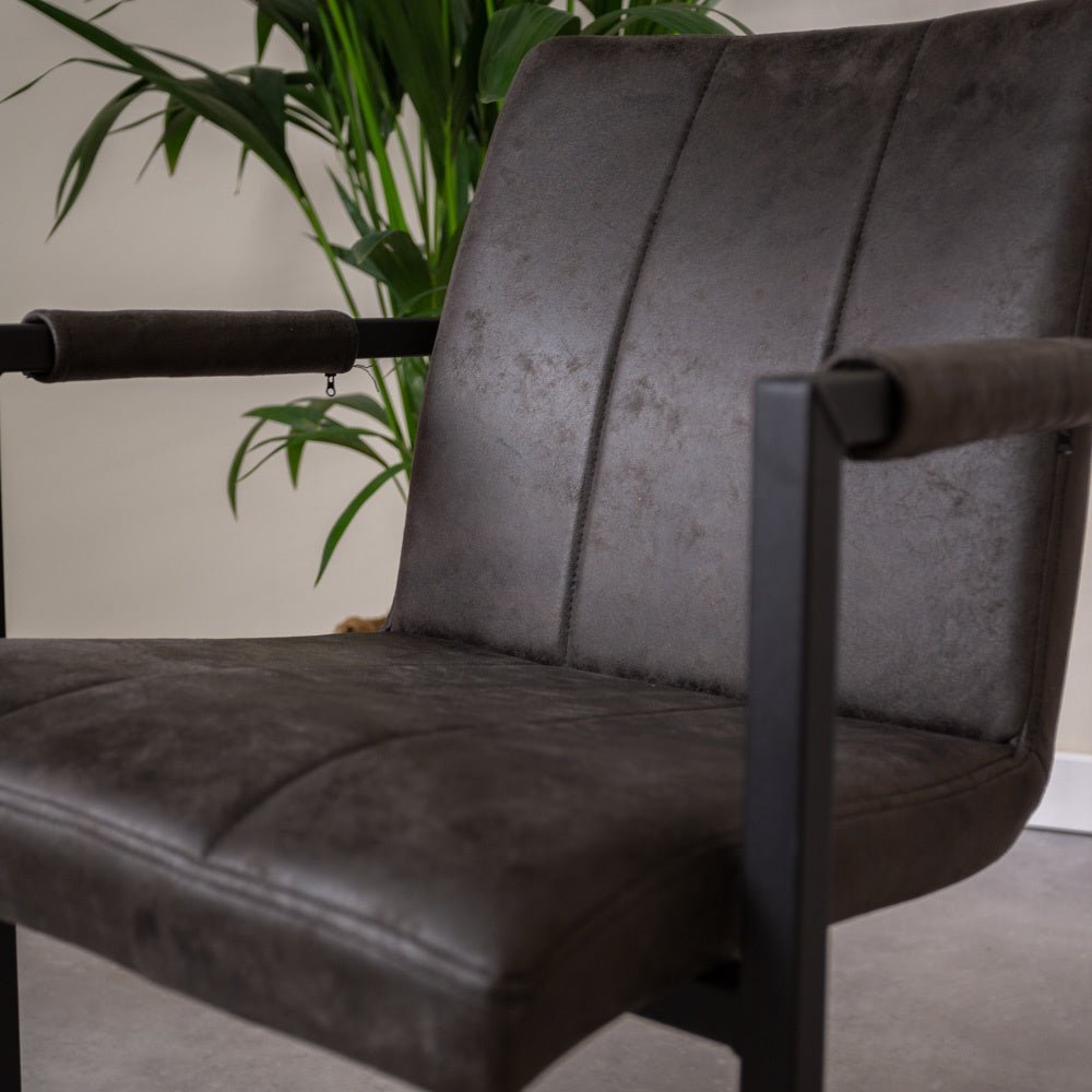 Dining room chair Jackson Dimehouse Anthracite LxWxH 71x58x54 Fabric Atmospheric photo detail