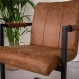 Dining room chair Jackson Dimehouse Cognac LxWxH 71x58x54 Fabric Atmospheric photo detail
