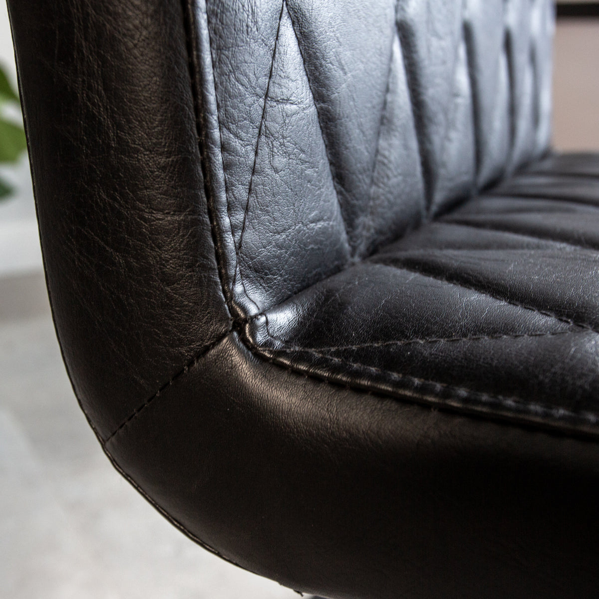 Dining room chair Ruben Dimehouse Black LxWxH 71x59x58 Faux leather Atmospheric photo detail