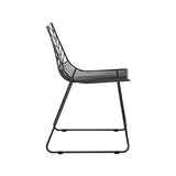 Garden chair Millie Dimehouse Black LxWxH 87x62x61 Metal White photo side view