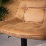 Barstool Keston Dimehouse Cognac LxWxH 82x52x39 Microfiber Atmospheric photo detail
