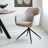 Dining room chair Camiel Dimehouse Gray LxWxH 62x61x54 Fabric Atmospheric photo diagonal front view