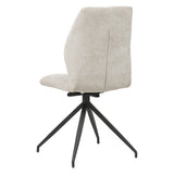 Dining room chair Charly chenille Dimehouse Light gray LxWxH 67x60x51 Fabric White photo diagonal rear view