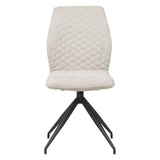 Dining room chair Charly chenille Dimehouse Light gray LxWxH 67x60x51 Fabric White photo front view