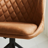 Dining room chair Eloi Dimehouse Cognac LxWxH 58x58x54 Fabric Atmospheric photo detail