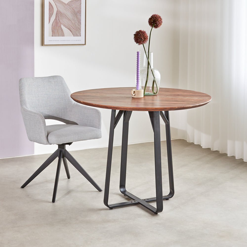 Dining room chair Sid Dimehouse Gray LxWxH 59x56x53 Fabric Atmospheric photo in situation