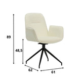 Nela dining room chair Dimehouse White LxWxH 64x64x52 Fabric White photo size indication