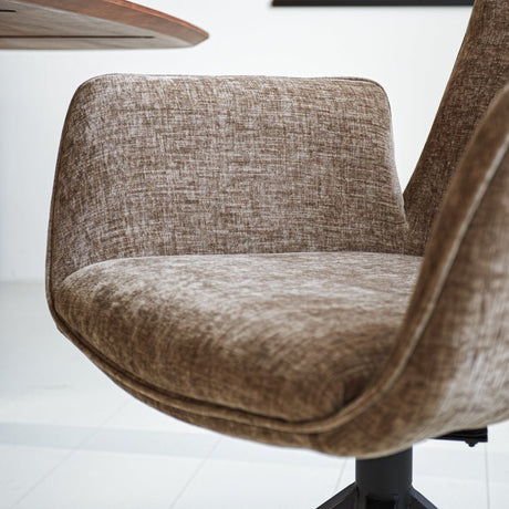 Nela dining room chair Dimehouse Taupe LxWxH 64x64x52 Fabric Atmospheric photo detail