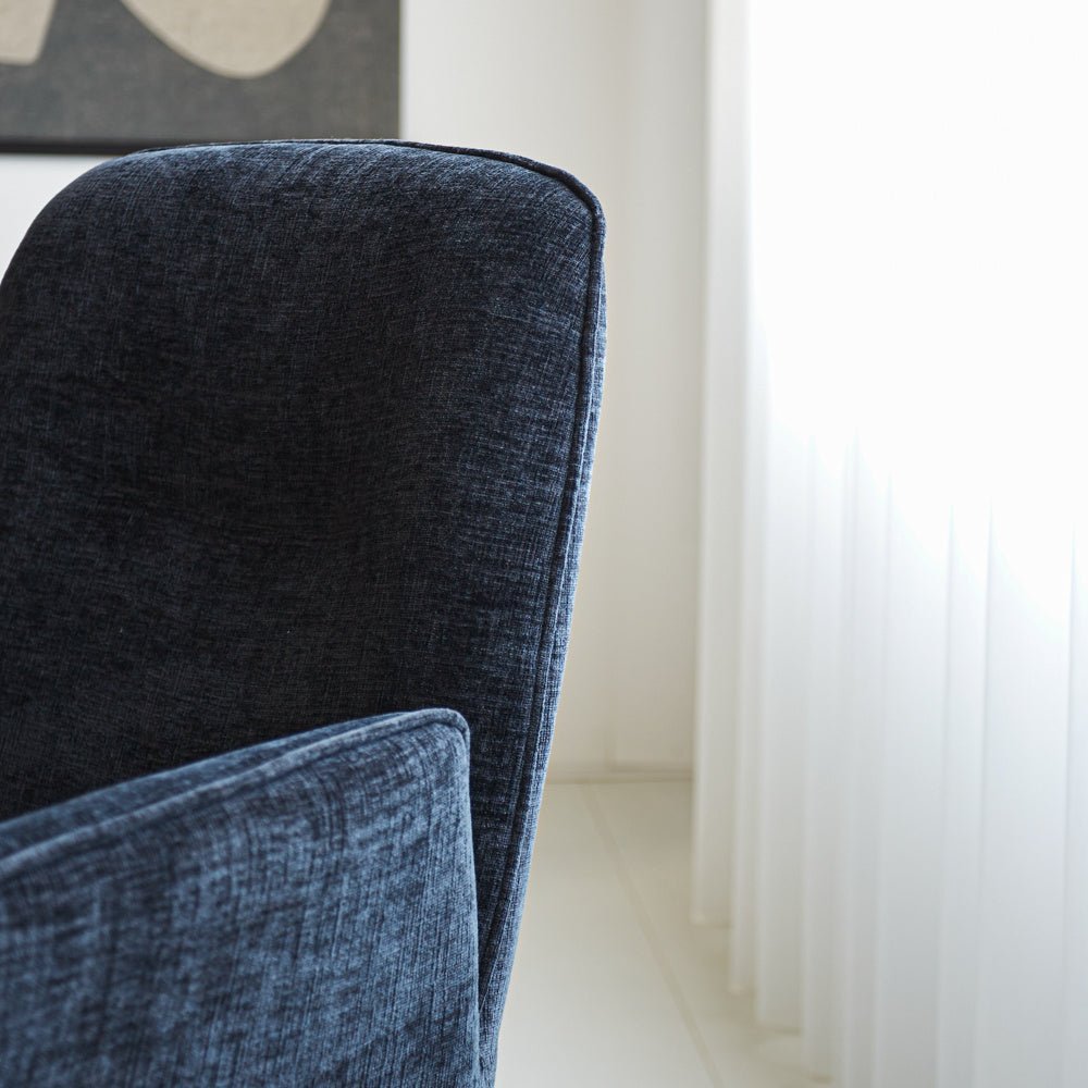 Nela dining room chair Dimehouse Black LxWxH 64x64x52 Fabric Atmospheric photo detail